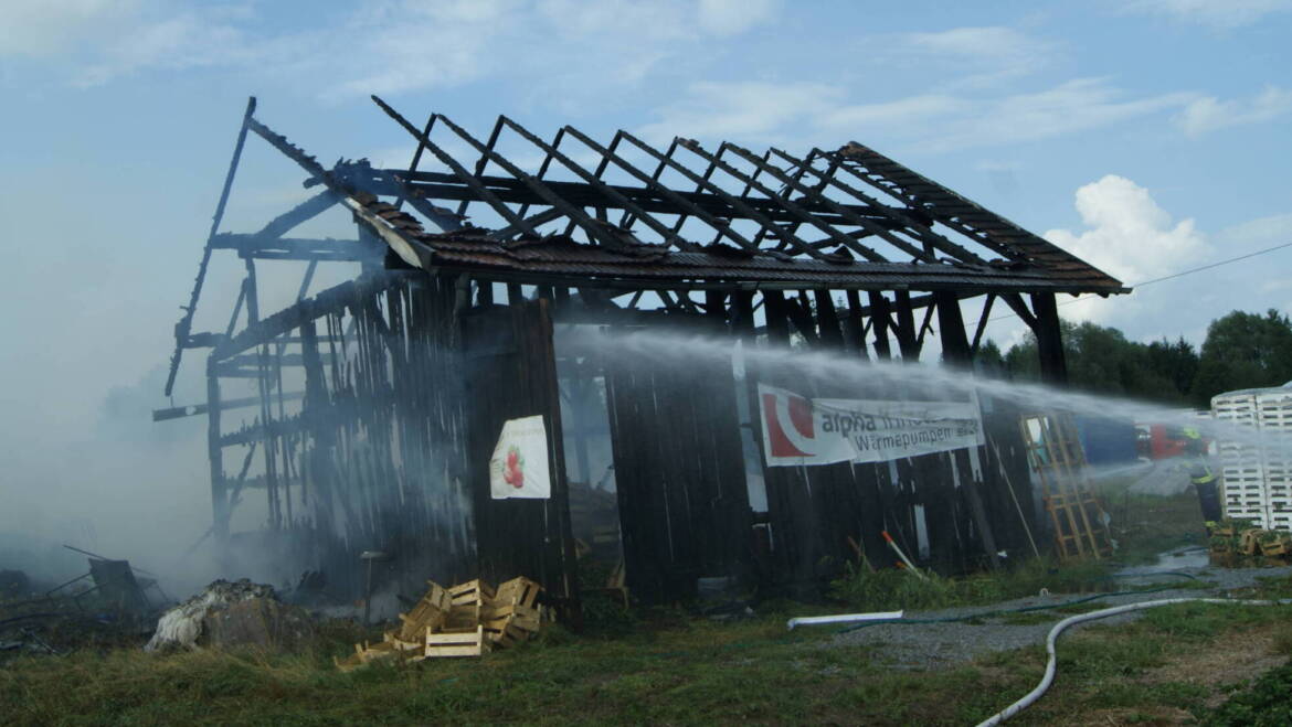 Brand landwirtschaftliches Objekt