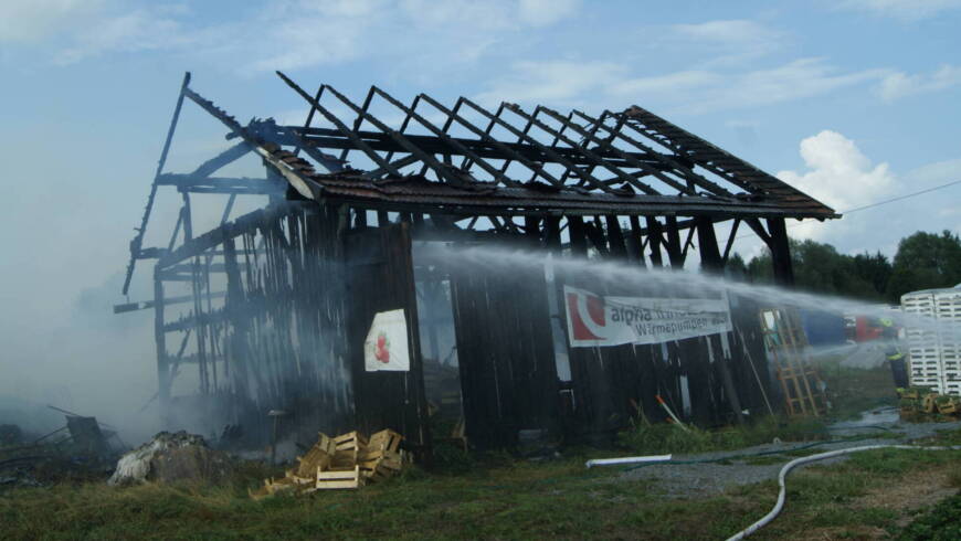 Brand landwirtschaftliches Objekt